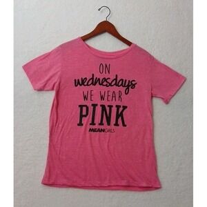 Mean Girls On Wednesdays We Wear Pink Juniors T-Shirt Large